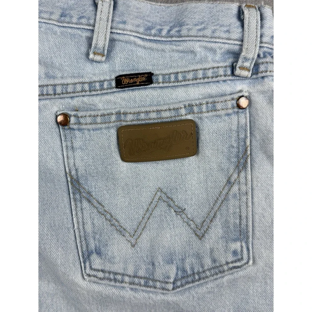 Wrangler Five Star Regular Fit Jeans Mens 38x32 Light Wash 100% Cotton USA